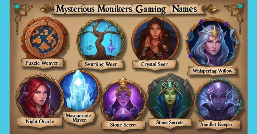 Mysterious Monikers gaming names