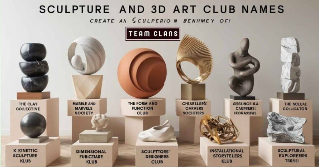 Sculpture and 3D Art Club Names