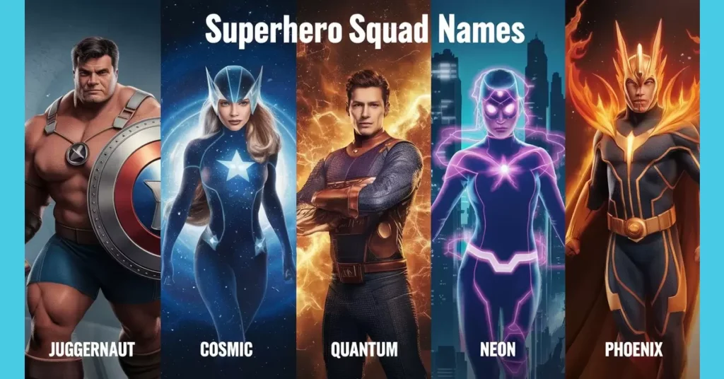 🦸 Superhero Squad Names 