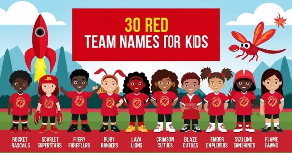 30 Red Team Names for Kids