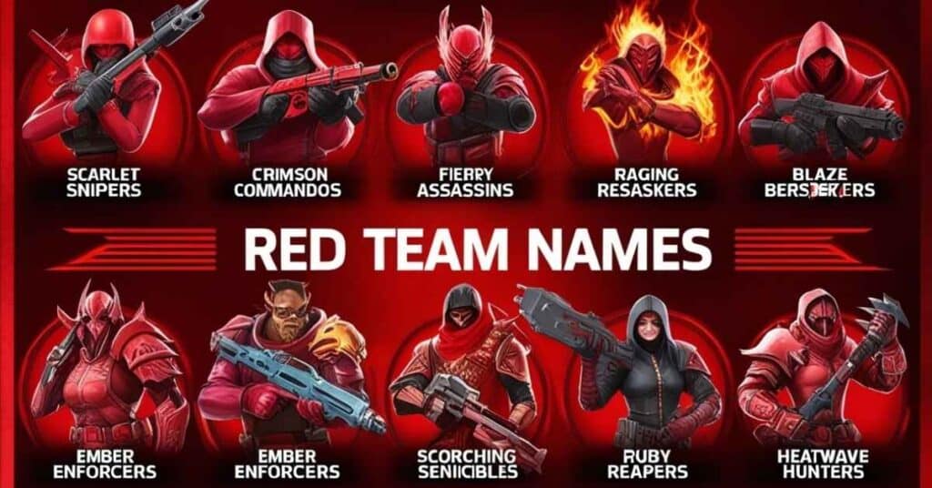 45 Formidable Red Team Names for Gamers