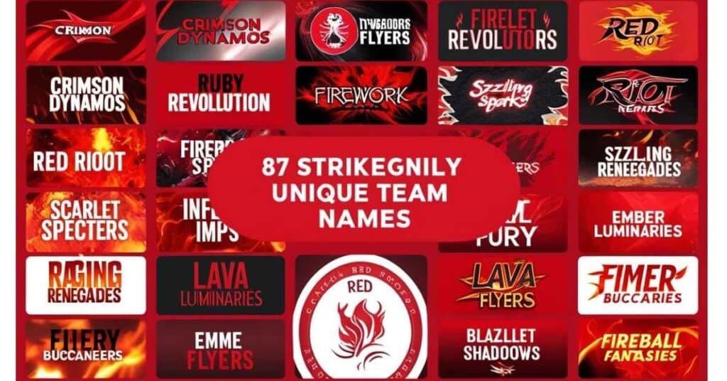 87 Strikingly Unique Red Team Names