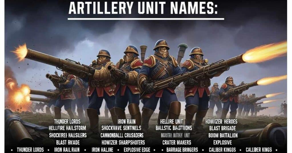 Artillery Unit Names