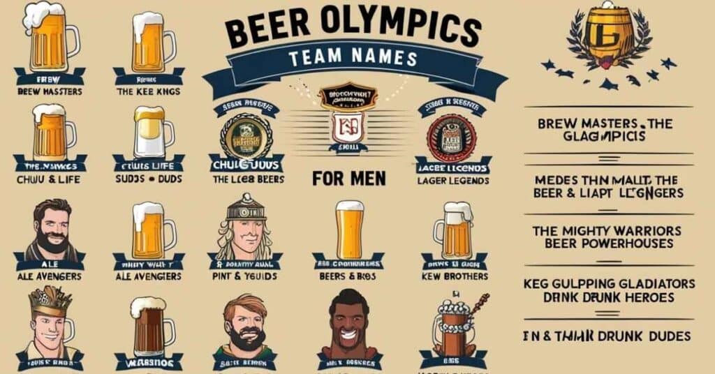 Beer Olympics Team Names for Men