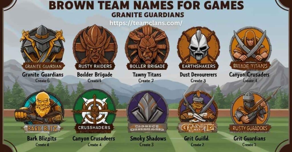 Brown Team Names for Games