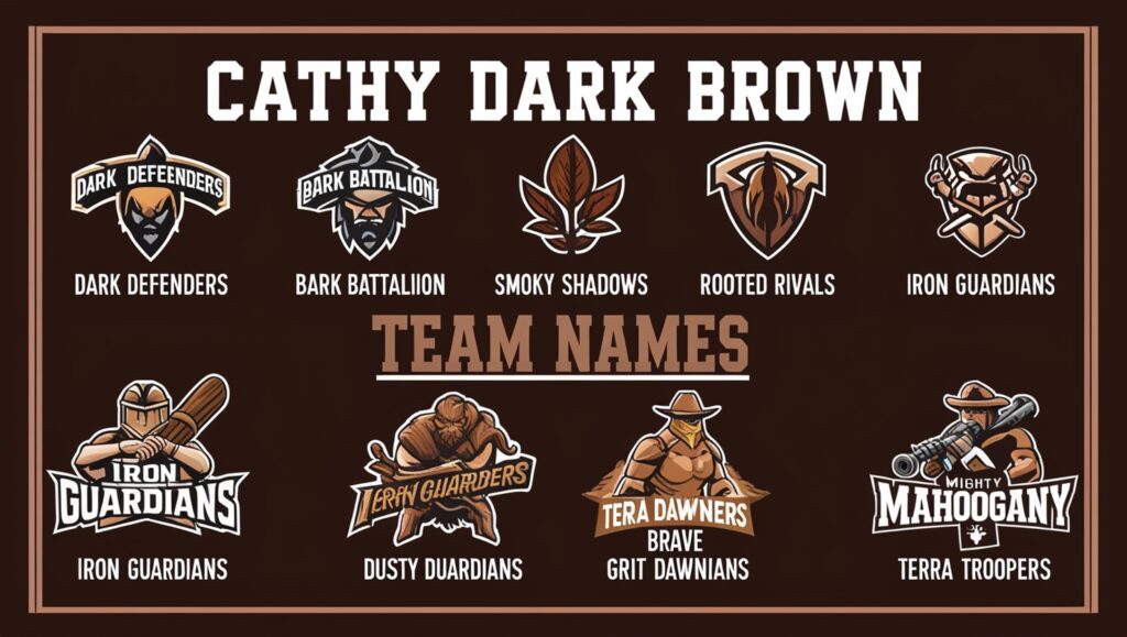 Catchy Dark Brown Team Names