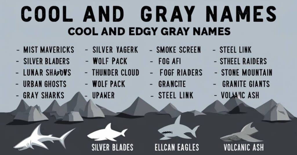 Cool and Edgy Gray Names