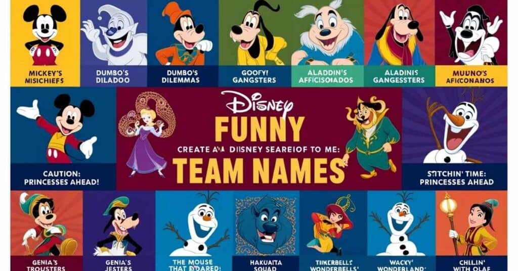 Funny Disney Team Names