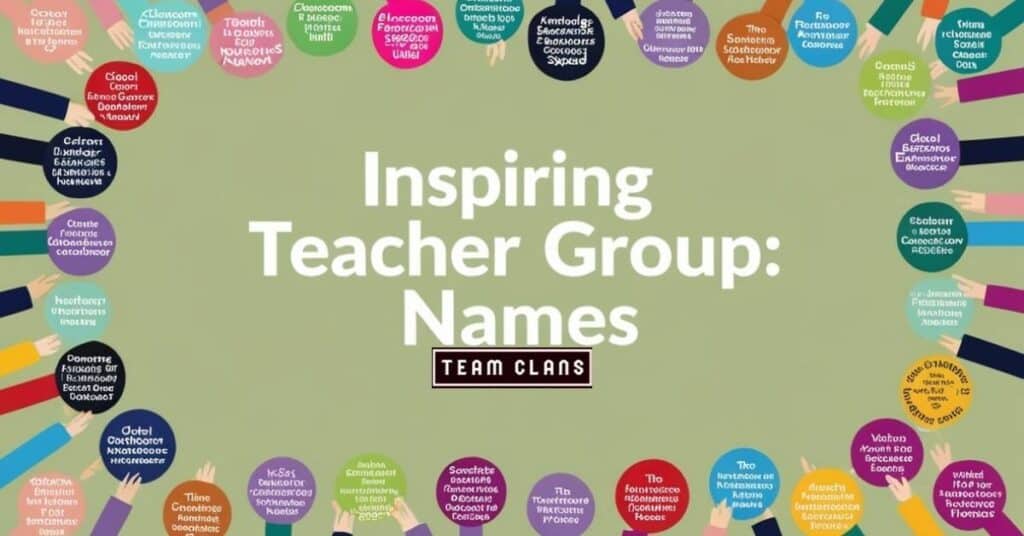 Inspiring Teacher Group Names