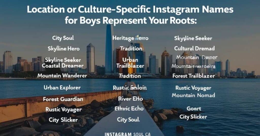 Location or Culture-Specific Instagram Names for Boys: Represent Your Roots