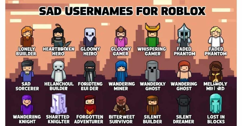 Sad Usernames for Roblox