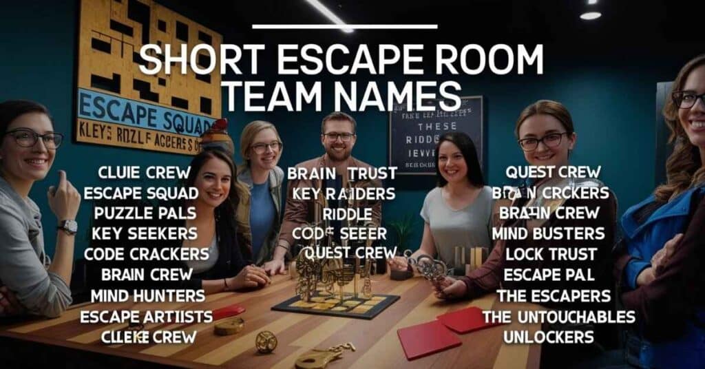 Short Escape Room Team Names