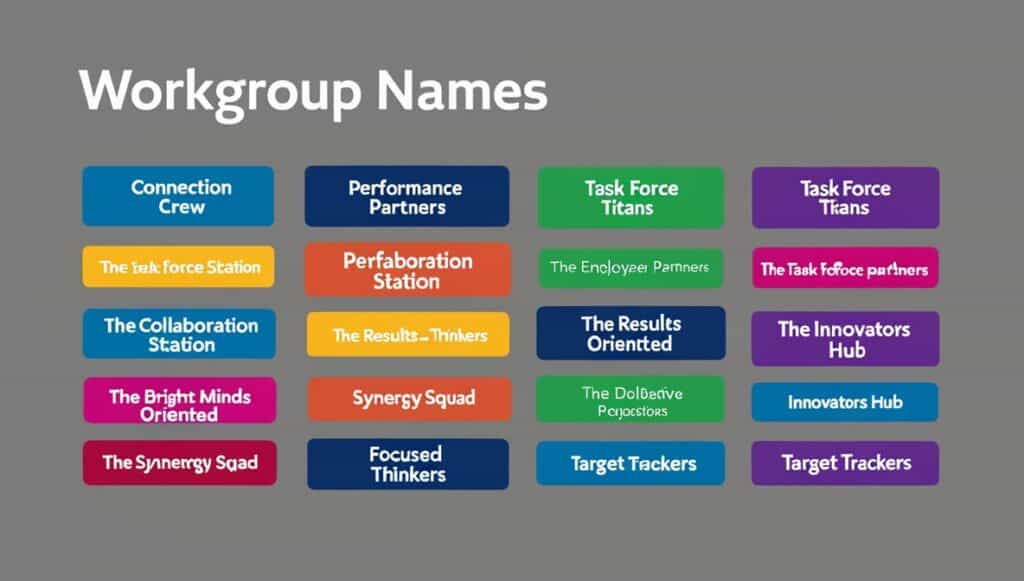 Workgroup Names