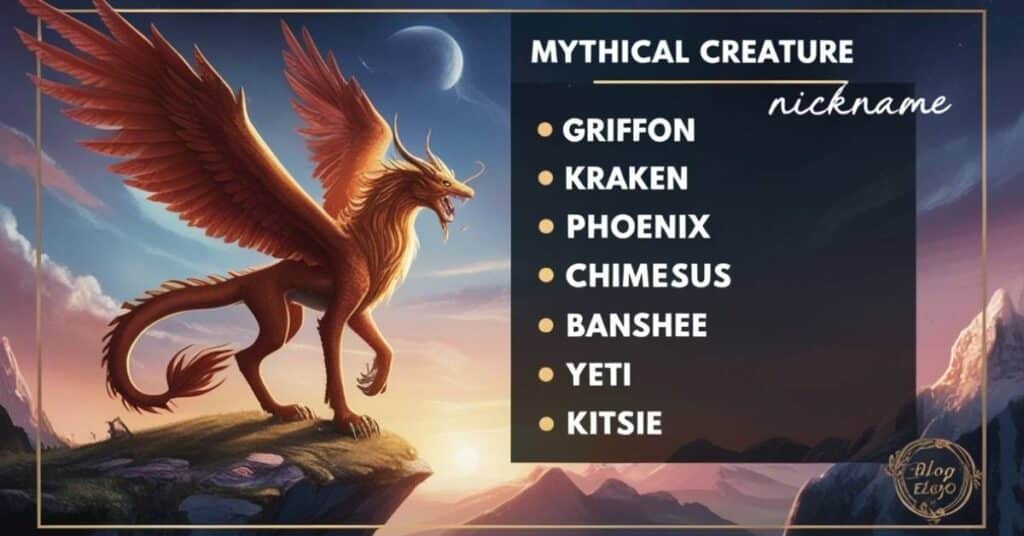  🦁 Mythical Creature Nickname