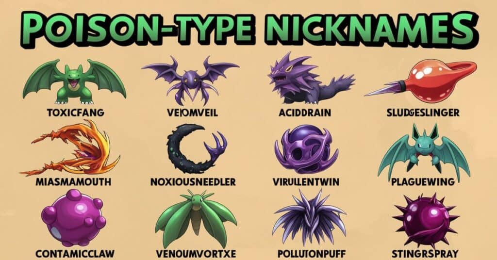 🧪 Poison-Type Nicknames