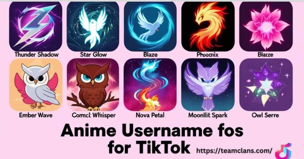 Anime Usernames for TikTok