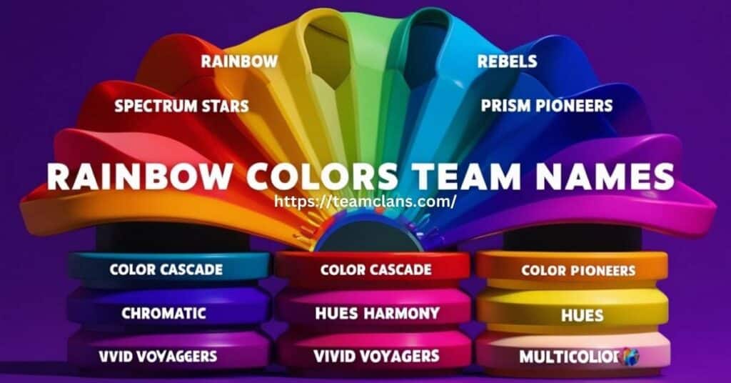 Rainbow Color Team Names