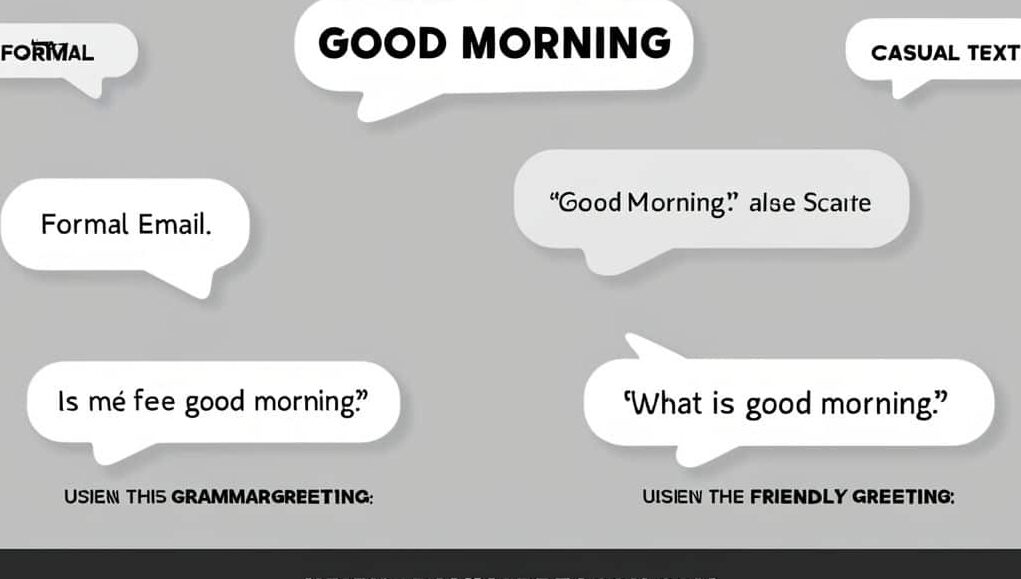 Goodmorning’ or ‘Good Morning